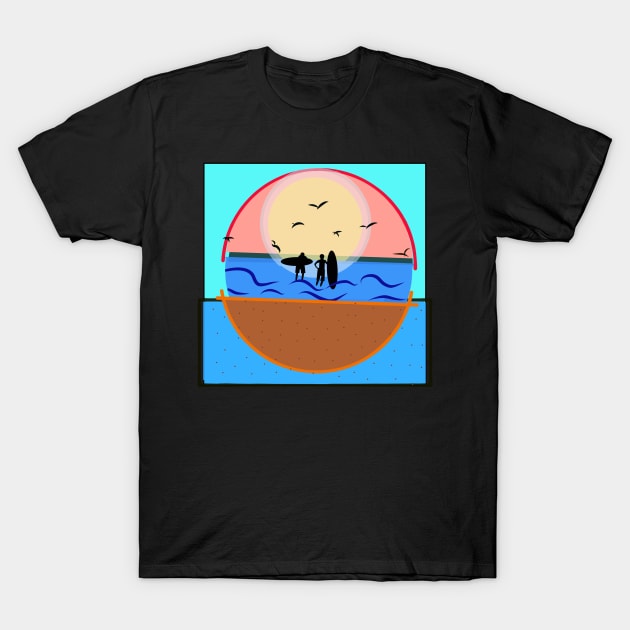 Surfing T-Shirt by Sshirart